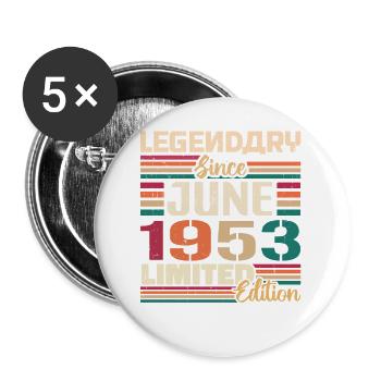 Legendary June 1953 Limited Edition Juni 1953 - Buttons groß 56 mm (5er Pack) - Weiß - Vorne