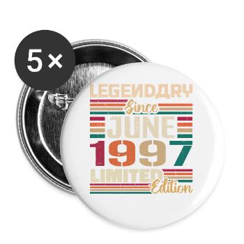 Legendary June 1997 Limited Edition Juni 1997 - Buttons groß 56 mm (5er Pack) - Weiß - Vorne