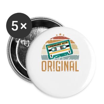 July 1978 Vintage Vintage Birthday July 1978 - Buttons large 2.2''/56 mm (5-pack) - white - Front