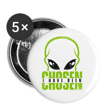 J’ai été choisi Ufo Conspiracy Extraterrestrial - Lot de 5 grands badges (56 mm) - blanc - Devant