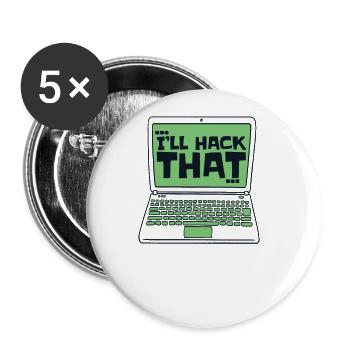 Je vais pirater ce renifleur d’ingénierie sociale - Lot de 5 grands badges (56 mm) - blanc - Devant