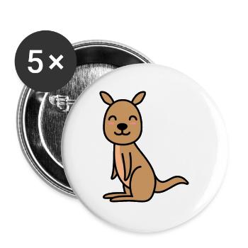 Bande dessinée kangourou - Lot de 5 grands badges (56 mm) - blanc - Devant