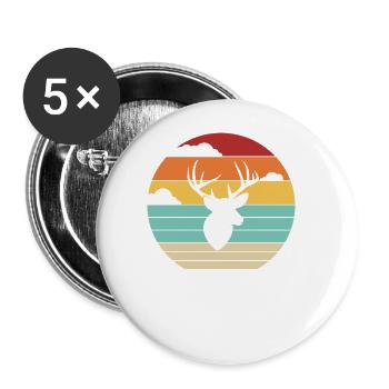 Rétro Taxidermiste Animaux Outils Amant Taxidermie - Lot de 5 grands badges (56 mm) - blanc - Devant