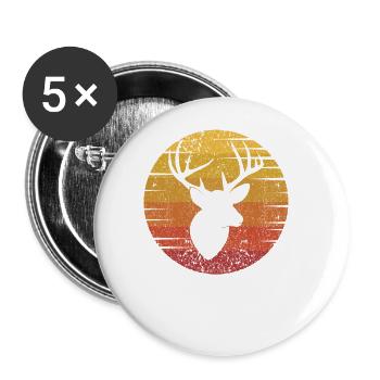 Retro Taxidermist Animals Tools Lover Taxidermy - Buttons large 2.2''/56 mm (5-pack) - white - Front