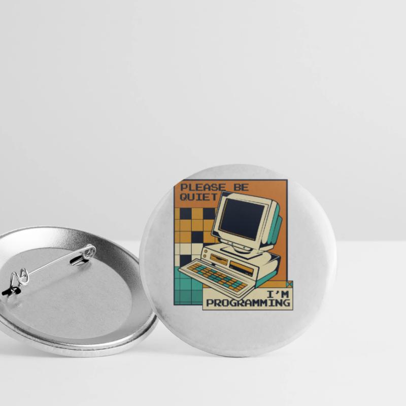 Please Be Quiet Software Engineer Developer Buttons large 2.2''/56 mm (5-pack)