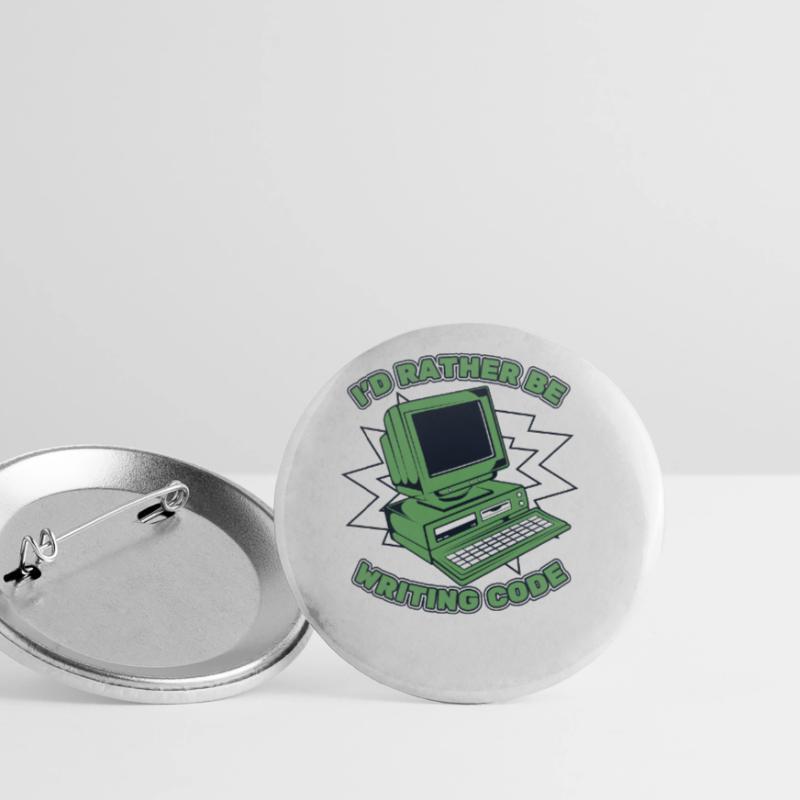 Je préfère écrire du codeur développeur de code Lot de 5 grands badges (56 mm)