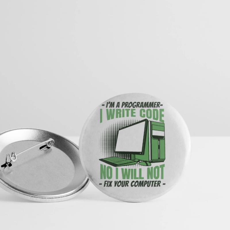 No I Will Not Fix Your Computer Developer Buttons groß 56 mm (5er Pack)