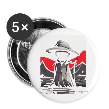 Japan's Red Sun: The Mountain Shepherd - Buttons large 2.2''/56 mm (5-pack) - white - Front