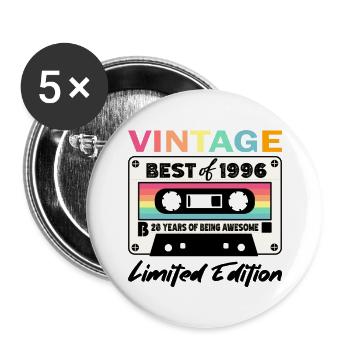 Best of 1996 - 28th Anniversary Limited Edition - Buttons large 2.2''/56 mm (5-pack) - white - Front
