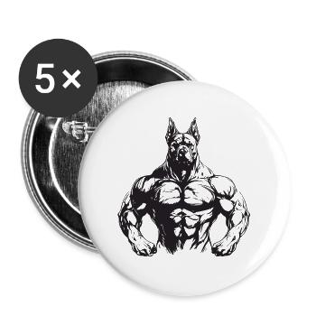Dog Muscles Dog Workout Gym - Buttons large 2.2''/56 mm (5-pack) - white - Front