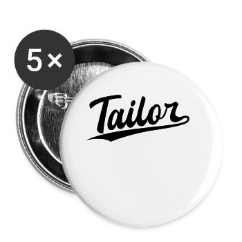 Retro Swoosh Job - Tailor - Buttons large 2.2''/56 mm (5-pack) - white - Front