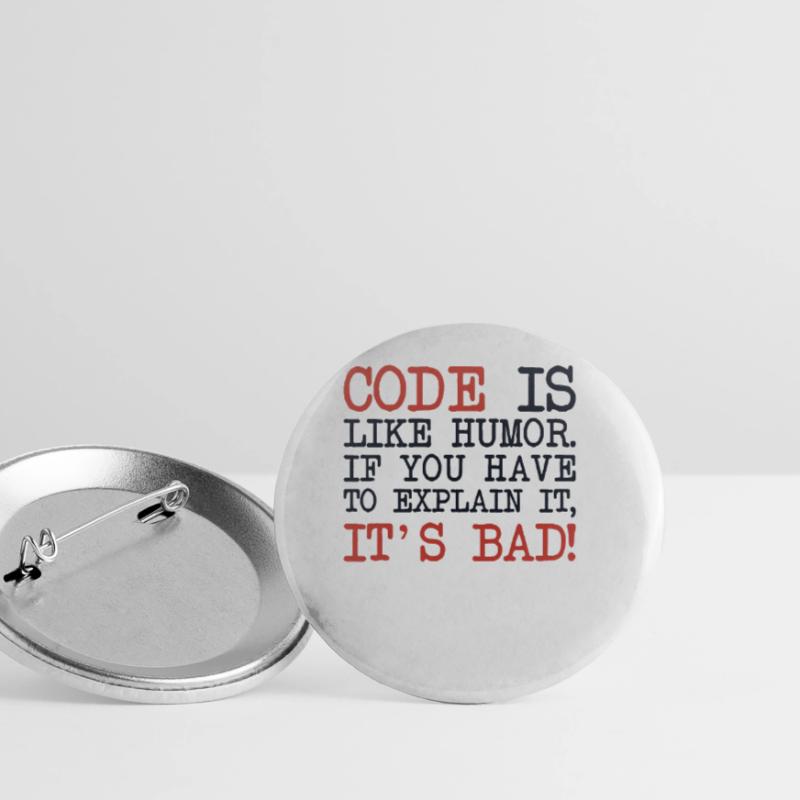 Code Explanation Developer Softwareentwickler Buttons groß 56 mm (5er Pack)