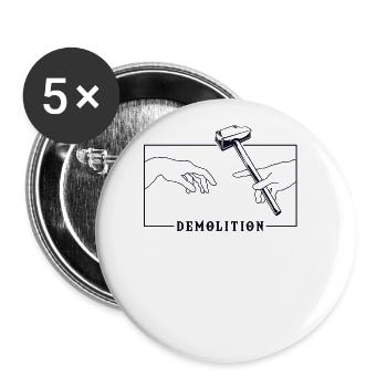 Michel-Ange Création de la maison de démolition Adam - Lot de 5 grands badges (56 mm) - blanc - Devant