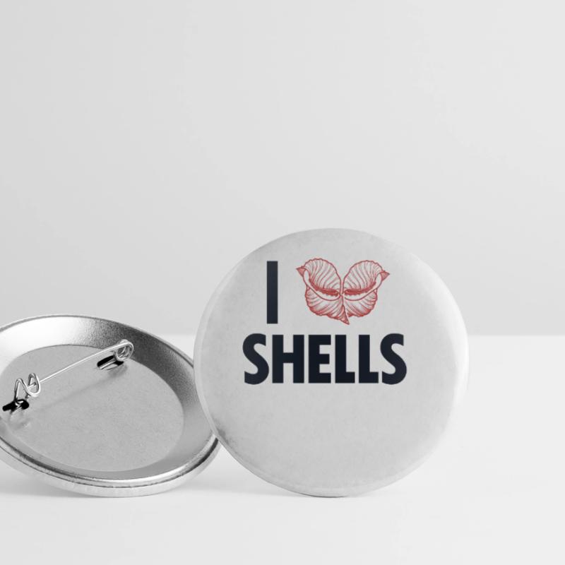 Ich liebe Shells Shell Bag Hunter Seashell Buttons groß 56 mm (5er Pack)