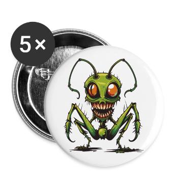 Crazy Zombie Ant: Horror Insect - Buttons large 2.2''/56 mm (5-pack) - white - Front