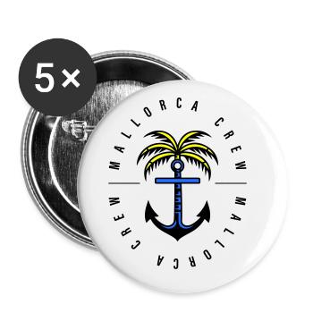 Mallorca Crew Anchor Palm - Buttons large 2.2''/56 mm (5-pack) - white - Front