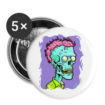 Bright Colors: Bachelor Zombie - Buttons large 2.2''/56 mm (5-pack) - white - Front