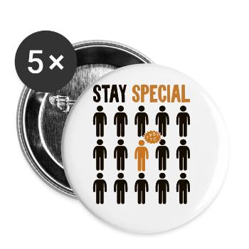 Stay Special Apraxia Dyslexia Articulation - Buttons large 2.2''/56 mm (5-pack) - white - Front