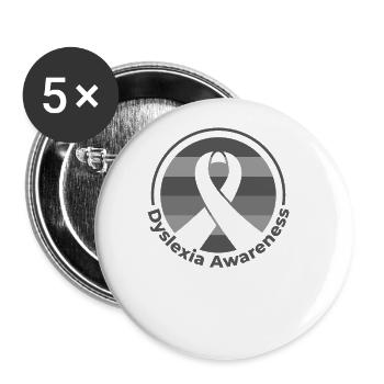 Dyslexia Awareness Apraxia Dyslexia Therapist - Buttons large 2.2''/56 mm (5-pack) - white - Front
