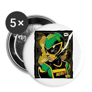 Super Employee: Hero of Work, Work Sucks! - Buttons large 2.2''/56 mm (5-pack) - white - Front