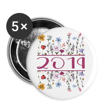 2014 Legendär Seit 2014 Geburtstag 2014 Frauen - Buttons groß 56 mm (5er Pack) - Weiß - Vorne