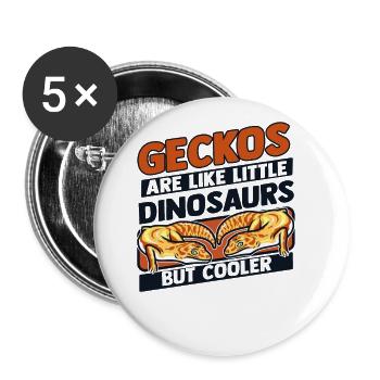 Like Little Dinosaurs But Cooler Crested Leopard - Buttons large 2.2''/56 mm (5-pack) - white - Front
