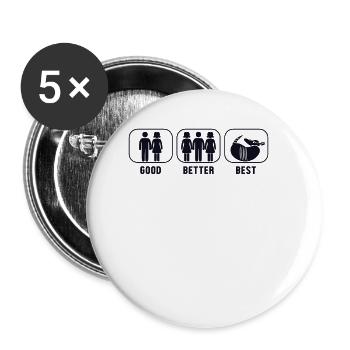 Good Better Best Armadillo Pink Fairy Cingulata - Buttons large 2.2''/56 mm (5-pack) - white - Front