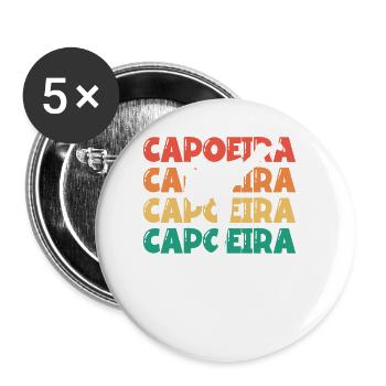 Retro Capoeira Text Ginga Capoeirista Tanz - Buttons groß 56 mm (5er Pack) - Weiß - Vorne