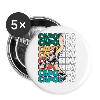 Retro Capoeira Text Ginga Capoeirista Tanz - Buttons groß 56 mm (5er Pack) - Weiß - Vorne