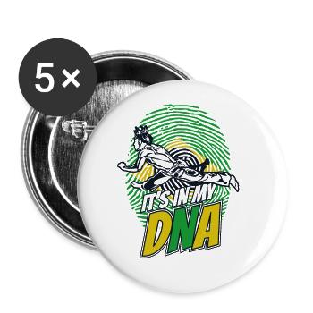 Es ist in meiner DNA Ginga Capoeirista Tanz - Buttons groß 56 mm (5er Pack) - Weiß - Vorne
