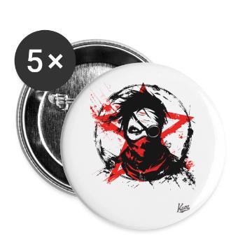 Chaos, anarchy and punk - Buttons large 2.2''/56 mm (5-pack) - white - Front
