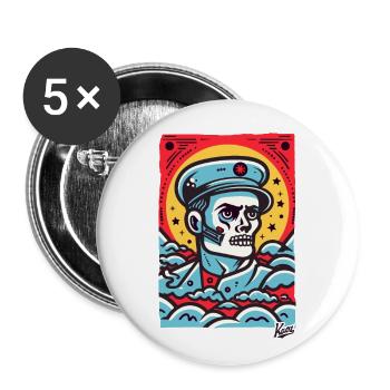 La mission du soldat zombie : être supérieur - Lot de 5 grands badges (56 mm) - blanc - Devant