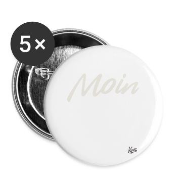 Moin: Designs for clothes with a twist! - Buttons large 2.2''/56 mm (5-pack) - white - Front