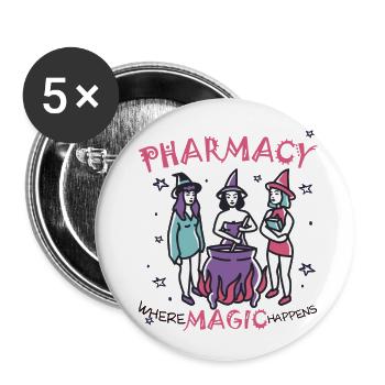 Apotheke | Where magic happens - Buttons groß 56 mm (5er Pack) - Weiß - Vorne