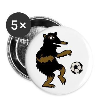 Bear Football - Buttons large 2.2''/56 mm (5-pack) - white - Front