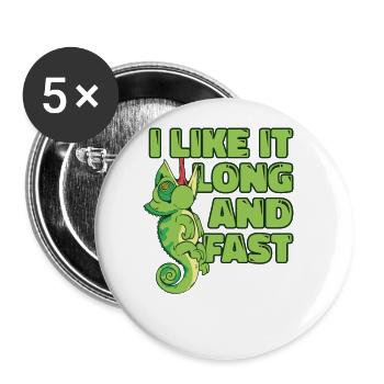 J’aime ça Long And Fast Veiled Panther Lover - Lot de 5 grands badges (56 mm) - blanc - Devant