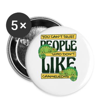 Can't Trust People Who Don't Like Panther Veiled - Buttons large 2.2''/56 mm (5-pack) - white - Front