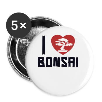 I love Bonsai Bonsai Pots Penjing Indoor Bonsai - Buttons large 2.2''/56 mm (5-pack) - white - Front