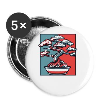 Bonsai Portrait Bonsai Pots Penjing Indoor Bonsai - Buttons large 2.2''/56 mm (5-pack) - white - Front