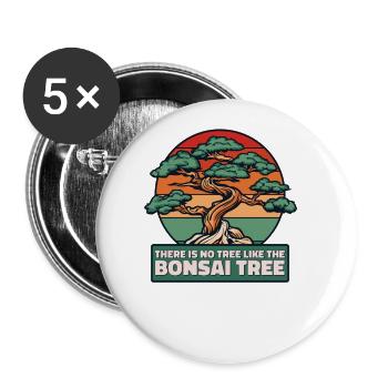 No Tree Like The Bonsai Tree Indoor Bonsai - Buttons large 2.2''/56 mm (5-pack) - white - Front