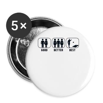 Bon Meilleur Meilleur Cornhole Bean Bag Plateaux de jeu - Lot de 5 grands badges (56 mm) - blanc - Devant
