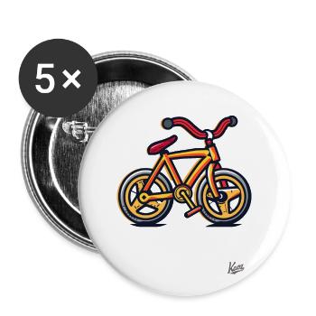 My first bike - Buttons large 2.2''/56 mm (5-pack) - white - Front