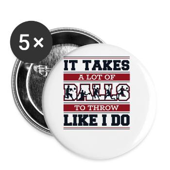 Il Faut Beaucoup De Balles Jeu D’équipe Prisonball - Lot de 5 grands badges (56 mm) - blanc - Devant