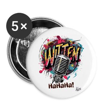 Witten – Ruhrpott Stolz - Buttons large 2.2''/56 mm (5-pack) - white - Front