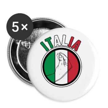 Italia Italian Italian Italy - Buttons large 2.2''/56 mm (5-pack) - white - Front
