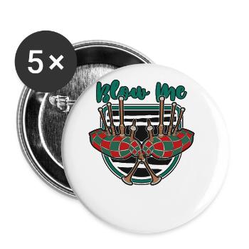 Blow Me Dudelsack Unterricht Blasrohr Great Highland - Buttons groß 56 mm (5er Pack) - Weiß - Vorne