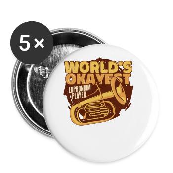 Der okayste Euphonium-Spieler der Welt Euphonist-Spieler - Buttons groß 56 mm (5er Pack) - Weiß - Vorne