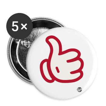 Un grand bravo - Lot de 5 grands badges (56 mm) - blanc - Devant