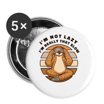 Ich bin wirklich so langsam Pilosa Folivora - Buttons groß 56 mm (5er Pack) - Weiß - Vorne
