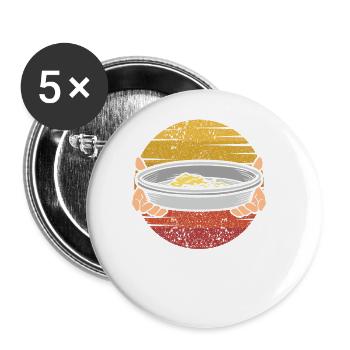 Retro Prospecting Miner Placer Mining Gold Panning - Buttons large 2.2''/56 mm (5-pack) - white - Front
